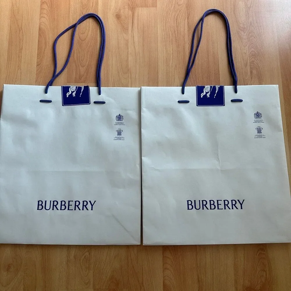 Burberry Paper Shopping Gift Bag Bundle - x2 large 18